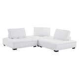 Saunter Tufted Fabric Fabric 3-Piece Sofa