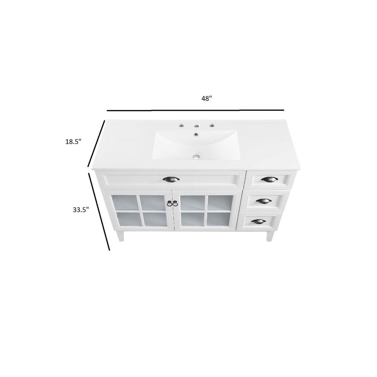 Isle 48" Bathroom Vanity Cabinet