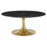 Lippa 36" Round Artificial Marble Coffee Table