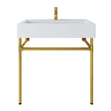 Redeem Wall-Mount Gold Stainless Steel Bathroom Vanity