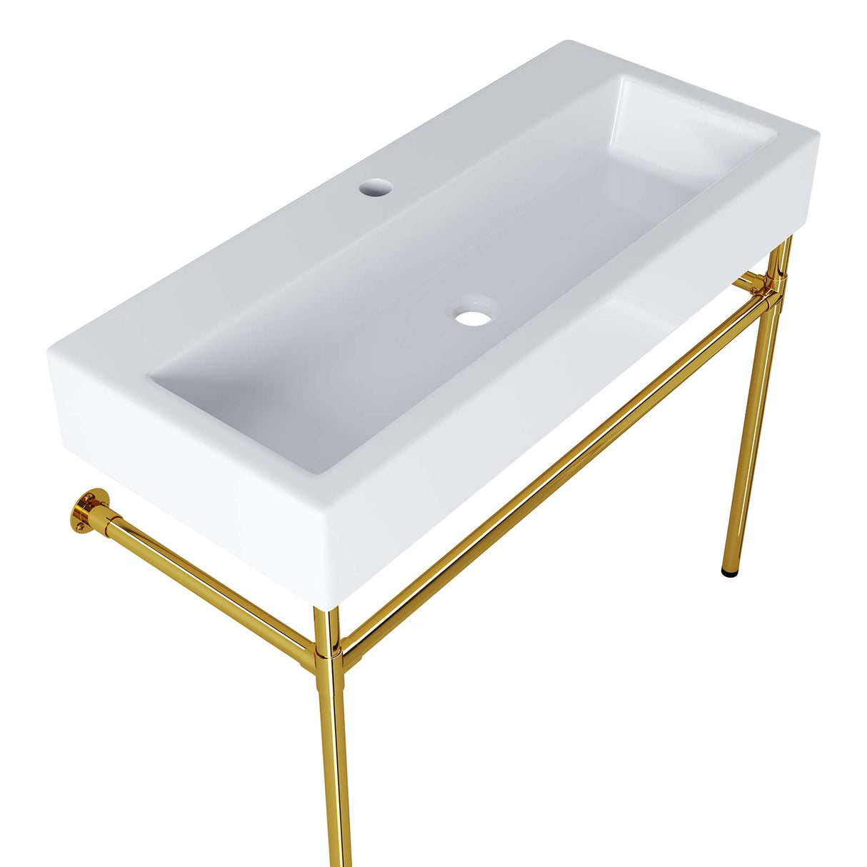 Redeem Wall-Mount Gold Stainless Steel Bathroom Vanity