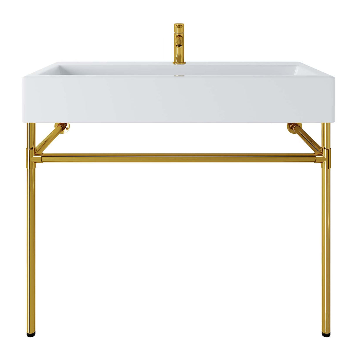 Redeem Wall-Mount Gold Stainless Steel Bathroom Vanity