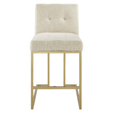 Privy Counter Stool Upholstered Fabric Set of 2