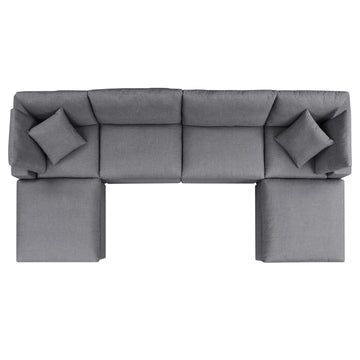 Commix 6-Piece Sunbrella Outdoor Patio Sectional Sofa