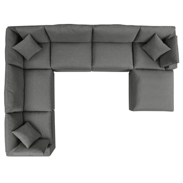 Commix 7-Piece Outdoor Patio Sectional Sofa