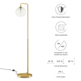 Silo Glass Globe Glass and Metal Floor Lamp