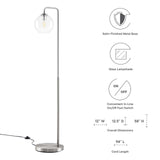 Silo Glass Globe Glass and Metal Floor Lamp