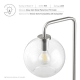 Silo Glass Globe Glass and Metal Floor Lamp