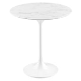 Lippa 20" Round Artificial Marble Side Table