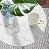 Lippa 20" Round Artificial Marble Side Table