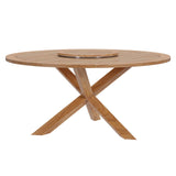 Wellspring 63" Outdoor Patio Teak Wood Dining Table