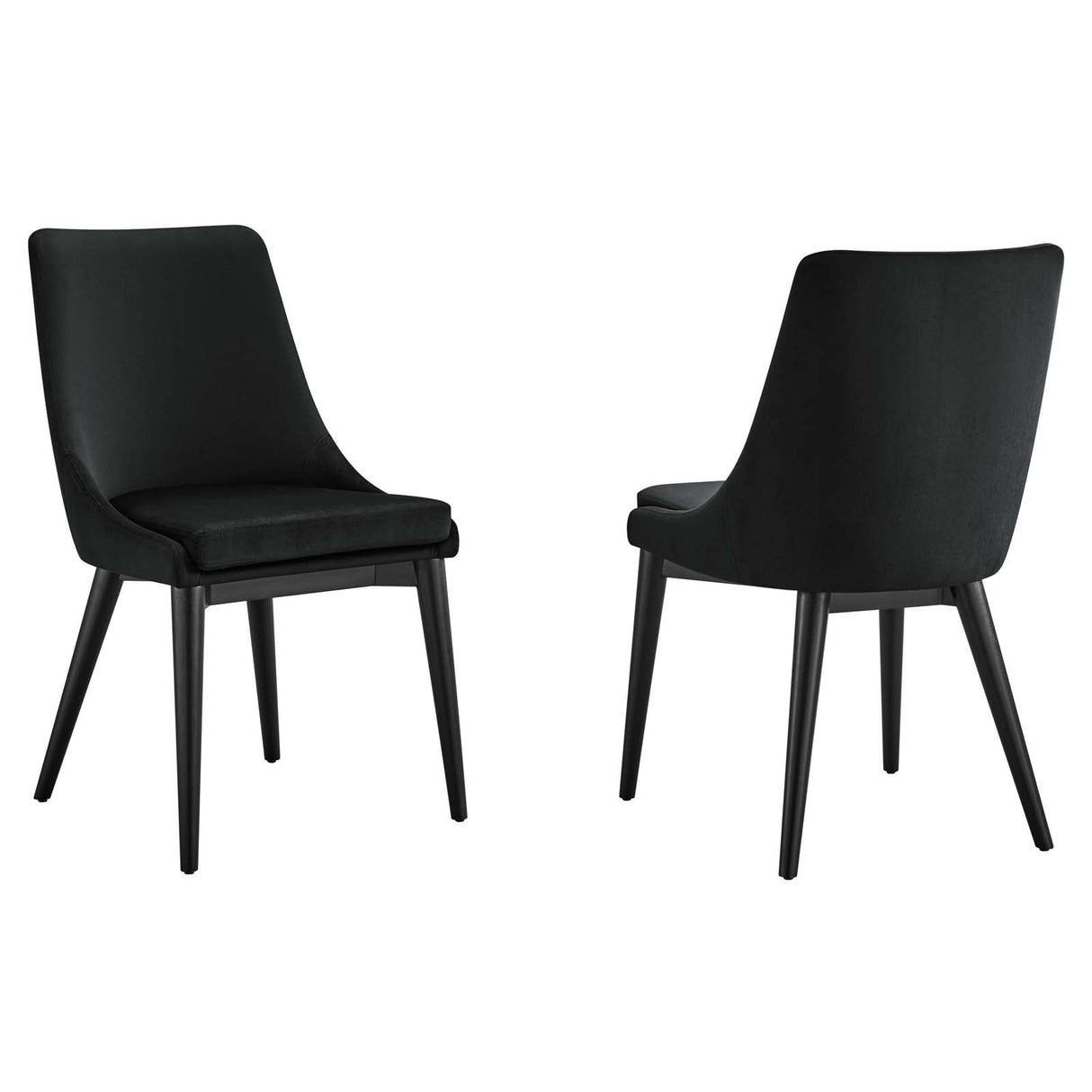 Viscount Accent Performance Velvet Dining Chairs - Set of 2