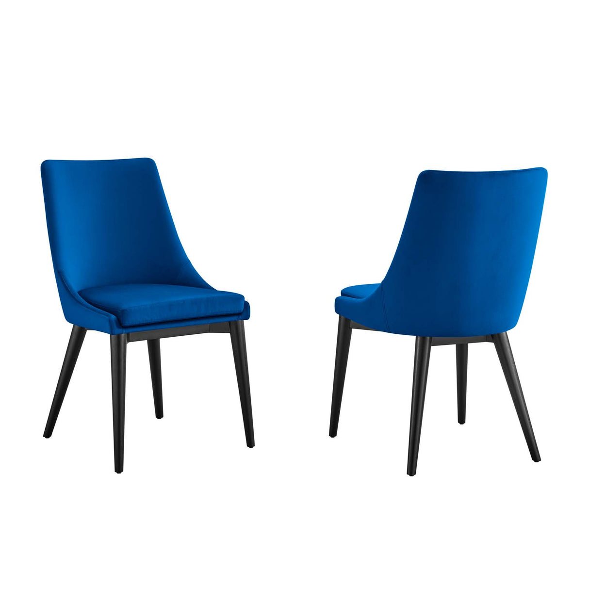 Viscount Accent Performance Velvet Dining Chairs - Set of 2