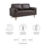 Valour Leather Loveseat