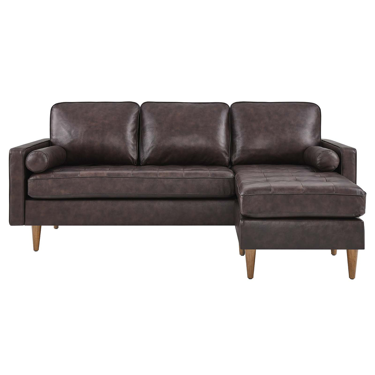 Valour 78" Leather Apartment Sectional Sofa