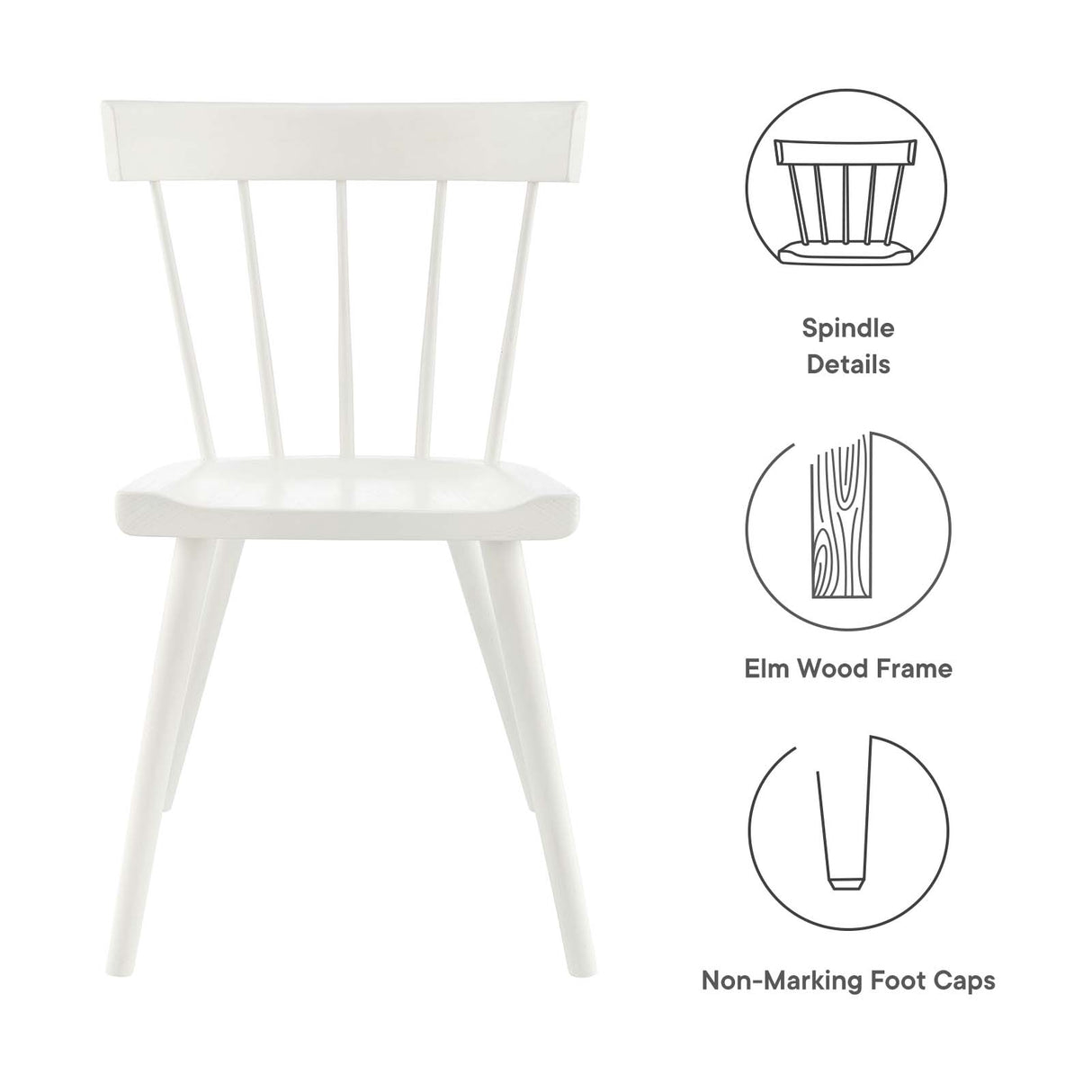 Sutter Wood Dining Side Chair Set of 2