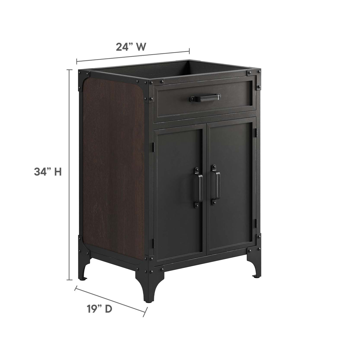 Steamforge Bathroom Vanity Cabinet (Sink Basin Not Included)