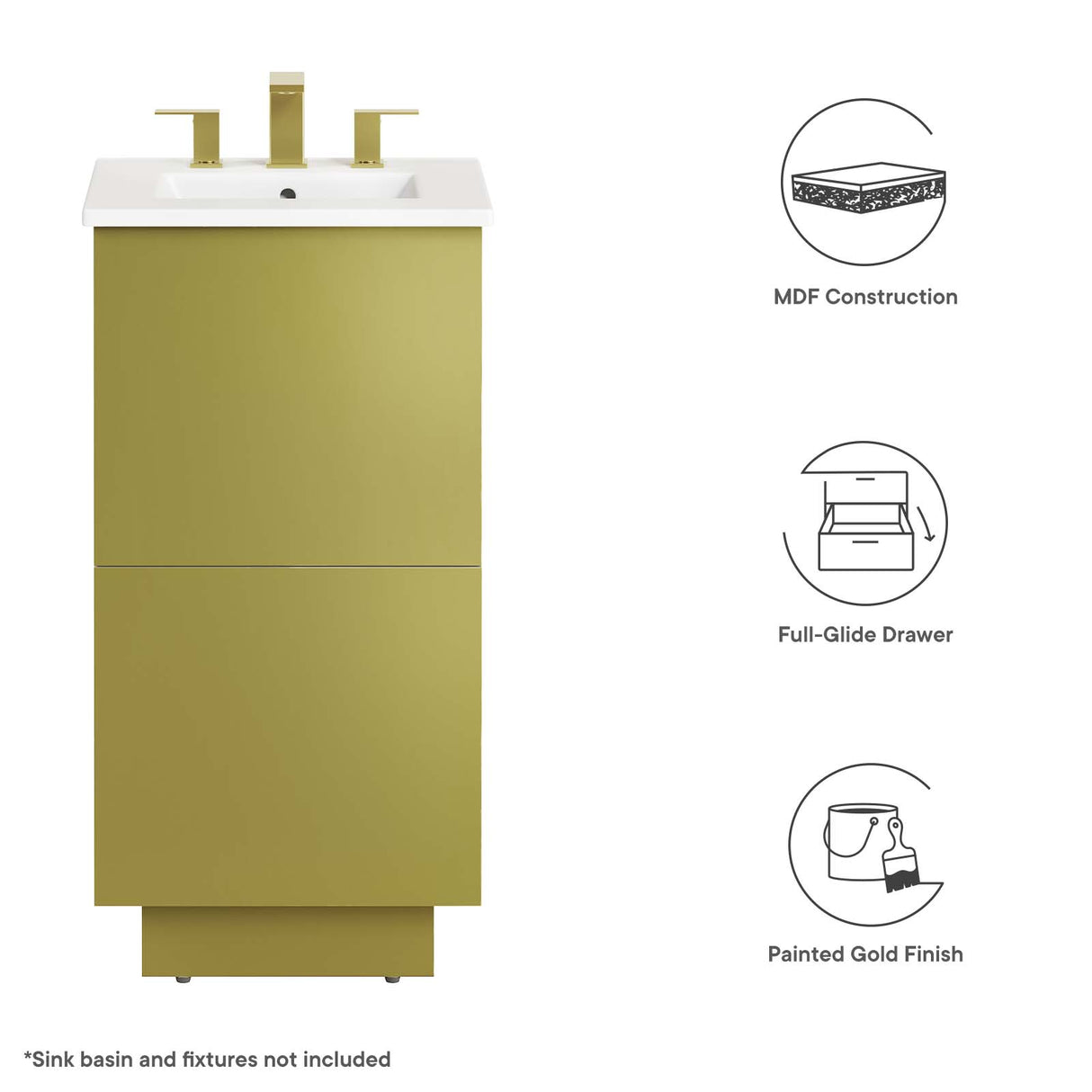 Quantum Bathroom Vanity Cabinet (Sink Basin Not Included)