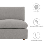 Commix Down Filled Overstuffed Boucle Fabric Armless Chair