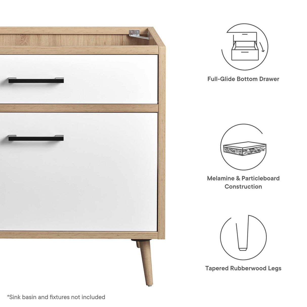 Maverick 24" Bathroom Vanity Cabinet - Sink Basin Not Included