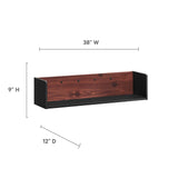 Kinetic 49" Wall-Mount Office Desk With Cabinet and Shelf