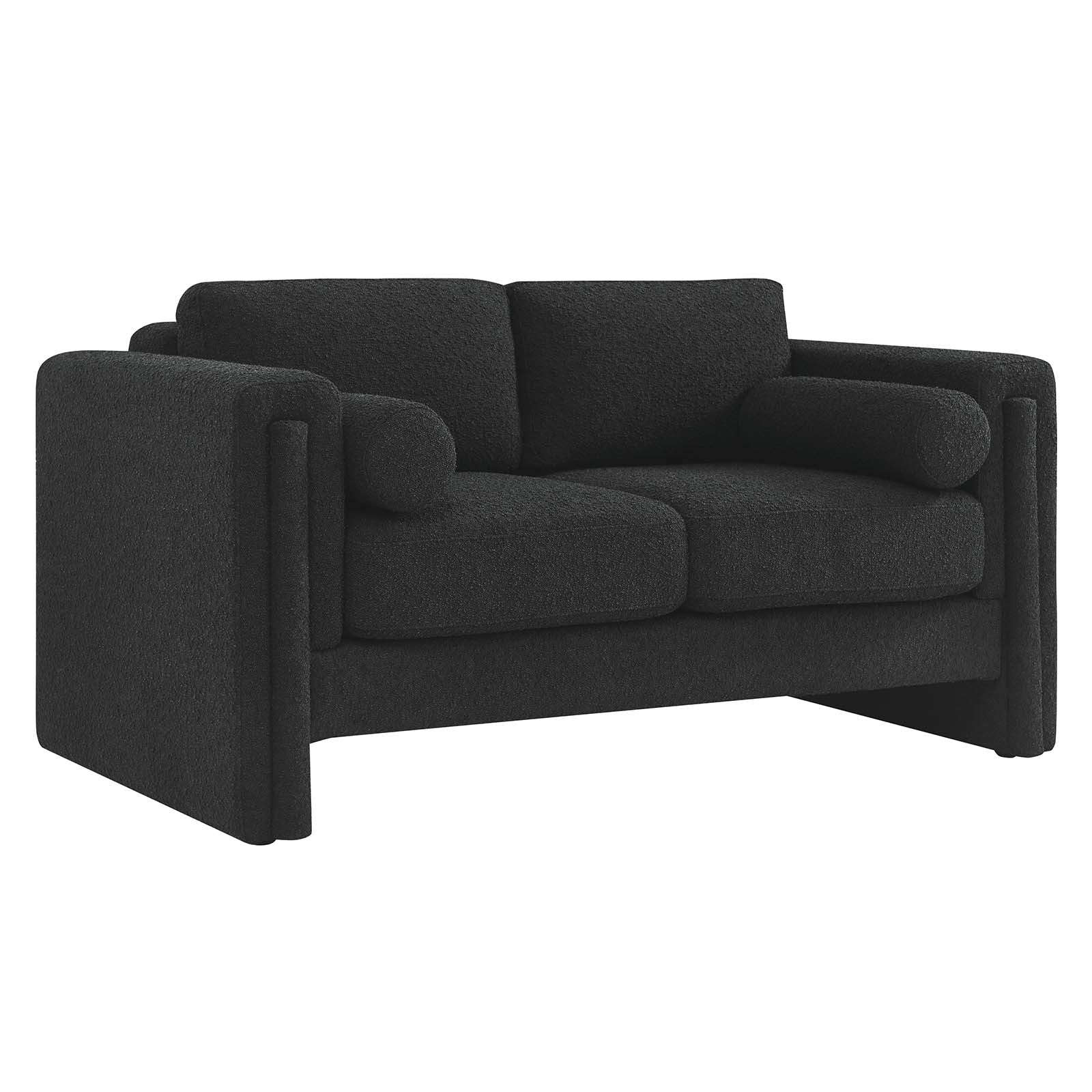 Visible Boucle Fabric Loveseat