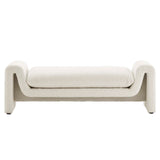Waverly Boucle Fabric Bench