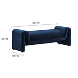 Waverly Performance Velvet Bench