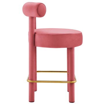 Toulouse Performance Velvet Counter Stool