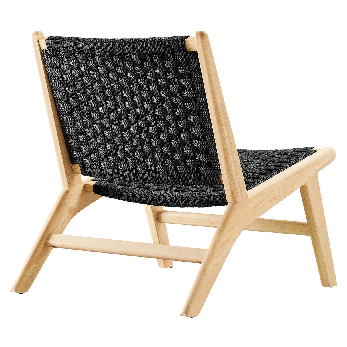 Saoirse Woven Rope Wood Accent Lounge Chair