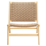 Saoirse Woven Rope Wood Accent Lounge Chair