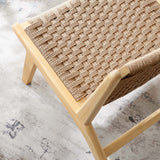 Saoirse Woven Rope Wood Accent Lounge Chair