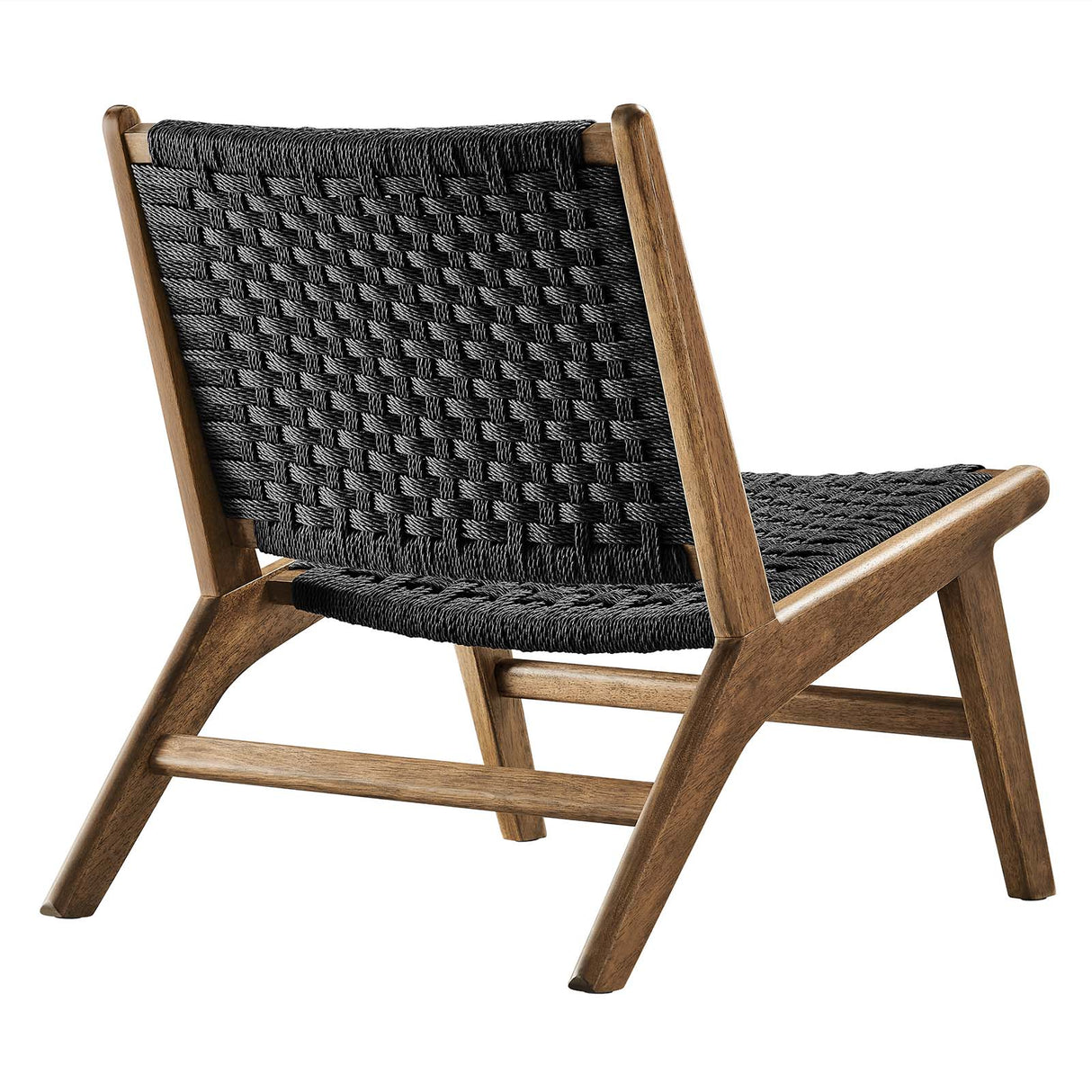 Saoirse Woven Rope Wood Accent Lounge Chair