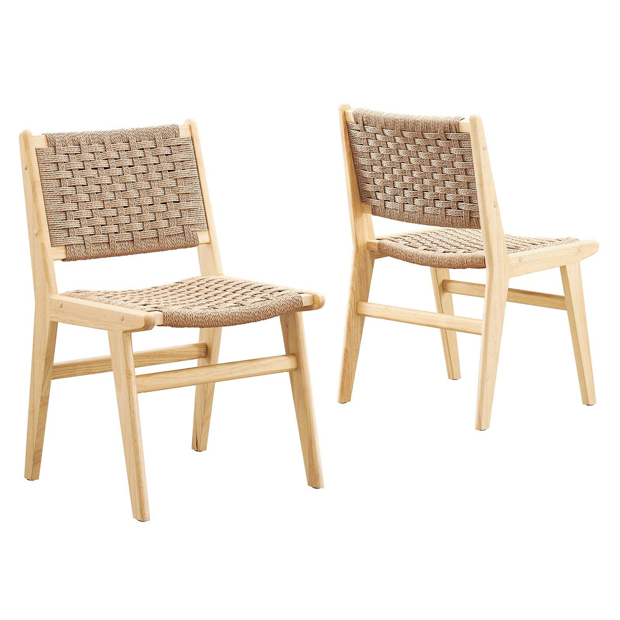 Saoirse Woven Rope Wood Dining Side Chair - Set of 2