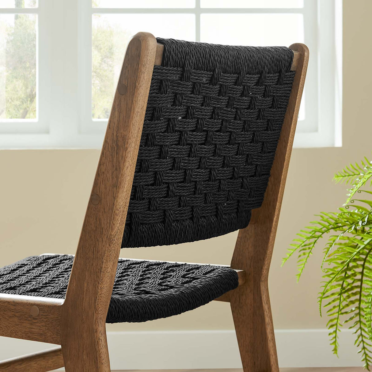 Saoirse Woven Rope Wood Dining Side Chair - Set of 2