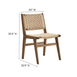 Saoirse Woven Rope Wood Dining Side Chair - Set of 2