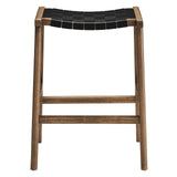 Saoirse Faux Leather Wood Counter Stool - Set of 2