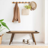 Saoirse 47" Wove Rope Wood Bench