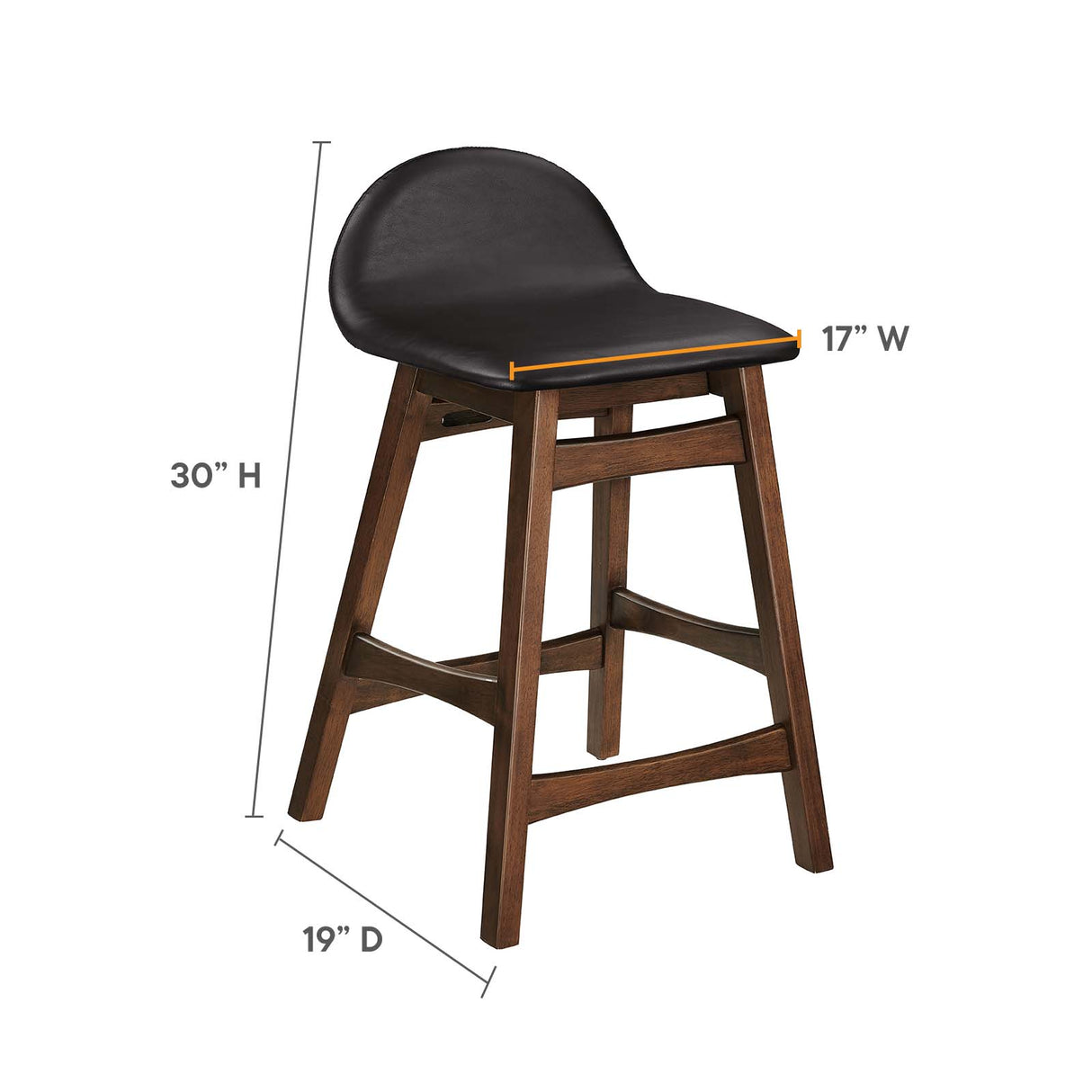 Juno Wood Counter Stool - Set of 2