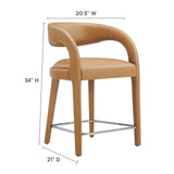 Pinnacle Vegan Leather Counter Stool Set of Two