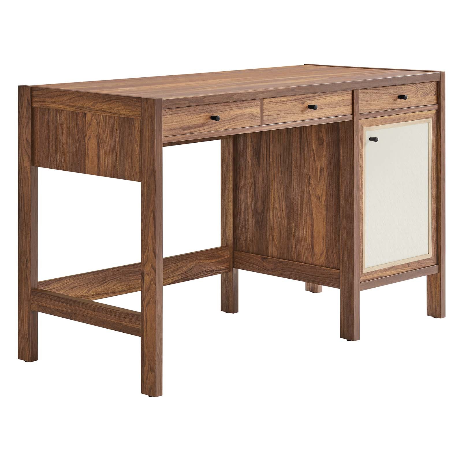 Capri 49" Wood Grain Office Desk - Walnut