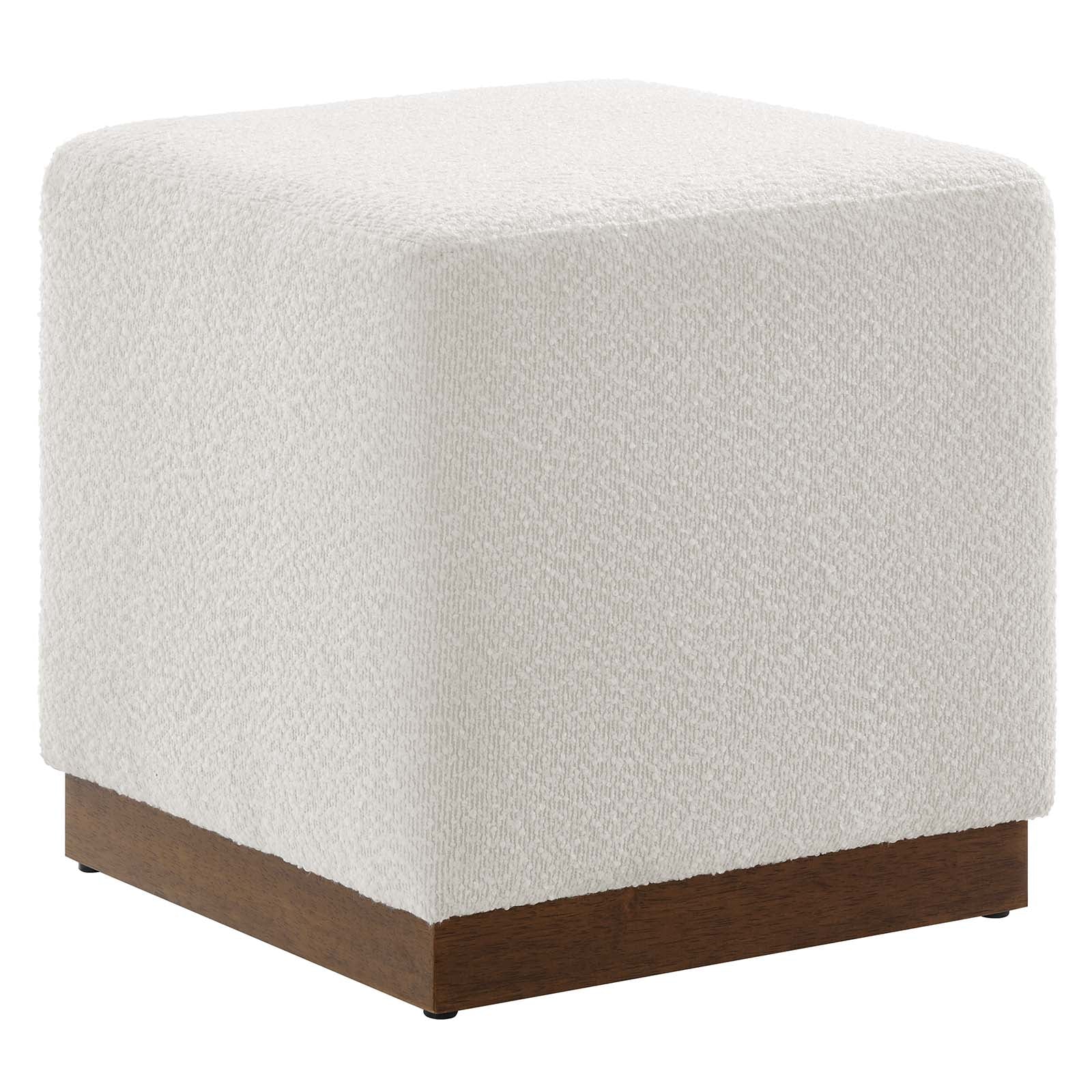 Tilden 17" Square Boucle Upholstered Ottoman