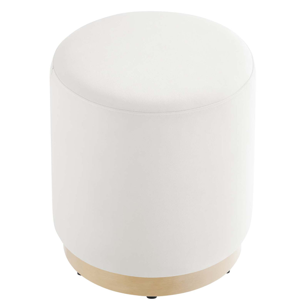 Tilden 16" Round Performance Velvet Upholstered Ottoman
