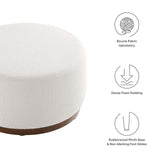 Tilden Large 23" Round Boucle Upholstered Ottoman