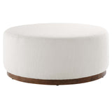 Tilden Large 23" Round Boucle Upholstered Ottoman