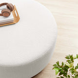 Tilden Large 38" Round Boucle Upholstered Upholstered Ottoman