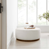 Tilden Large 38" Round Boucle Upholstered Upholstered Ottoman