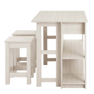 Meadowbrook 3-Piece Kitchen Island and Stool Set