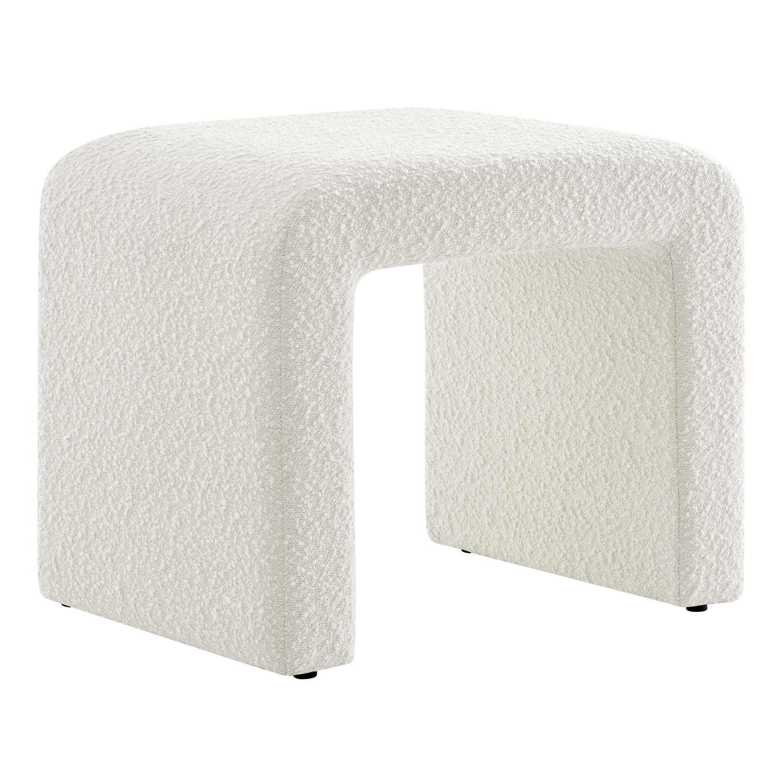 Simba Boucle Fabric Waterfall Stool