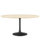 Lippa 60" Oval Artificial Travertine  Dining Table